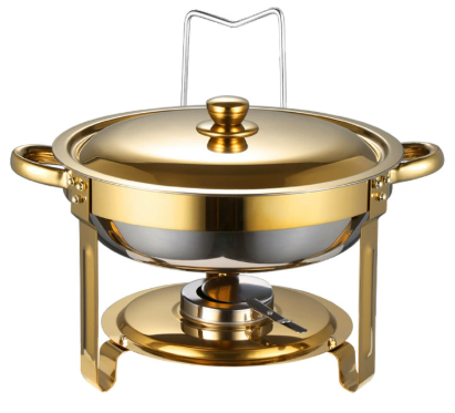 🍽️ LIMITED-TIME 50% OFF! ✨ Stainless Steel Chafing Dish Set – 5QT, Gold, Professional Buffet Warmer ⭐