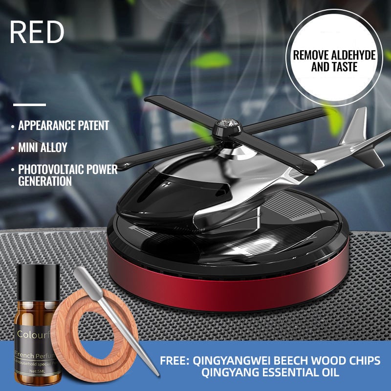 🚁⚡ FLASH SALE! Metal Solar Helicopter Air Freshener – Solar Powered Rotation, Stylish Car Decor & Fresh Scent Diffuser 🌿