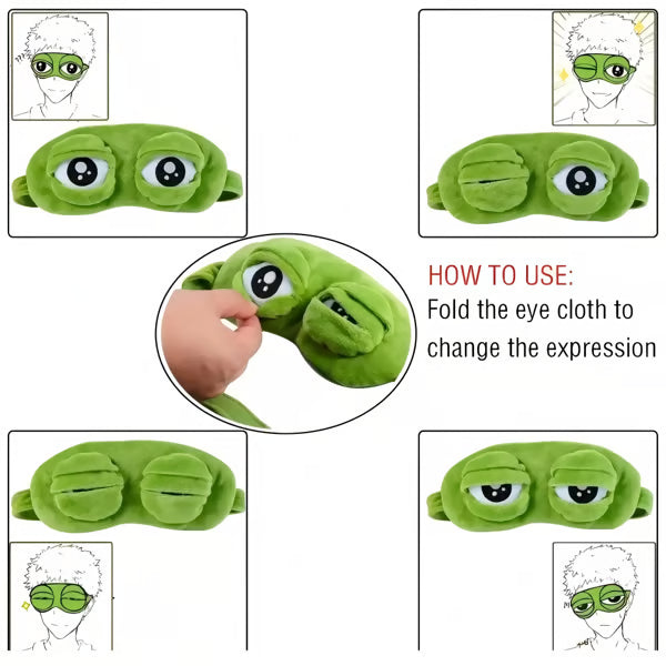 🐸 Soft Funny Frog 3D Sleep Mask