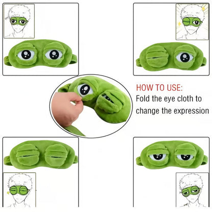 🐸 Soft Funny Frog 3D Sleep Mask