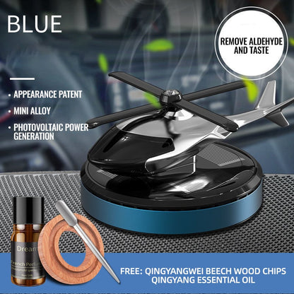 🚁⚡ FLASH SALE! Metal Solar Helicopter Air Freshener – Solar Powered Rotation, Stylish Car Decor & Fresh Scent Diffuser 🌿