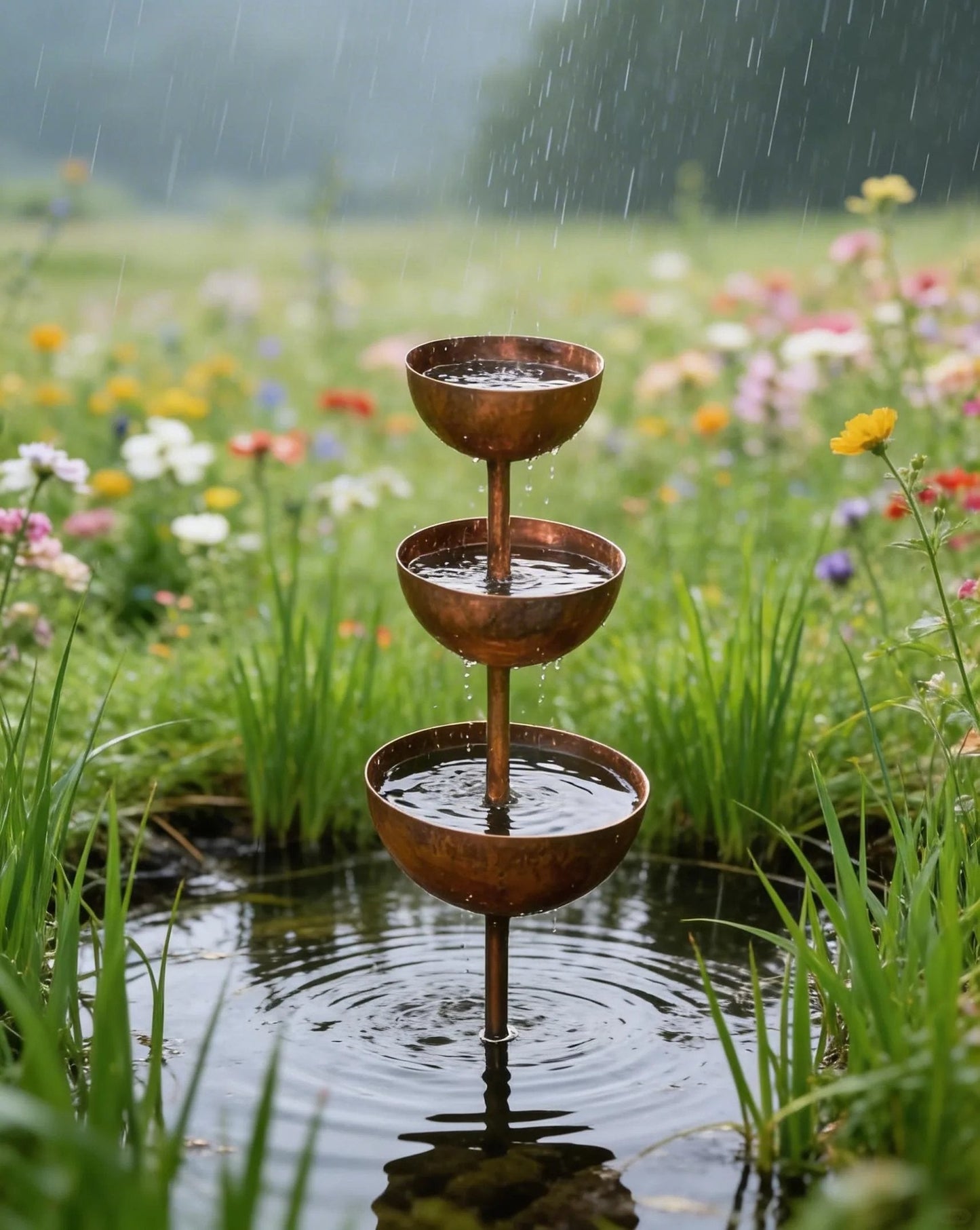 🐦50% KORTING⚡Rain Catcher - Plantensteun🌧️Metalen tuindecoratie