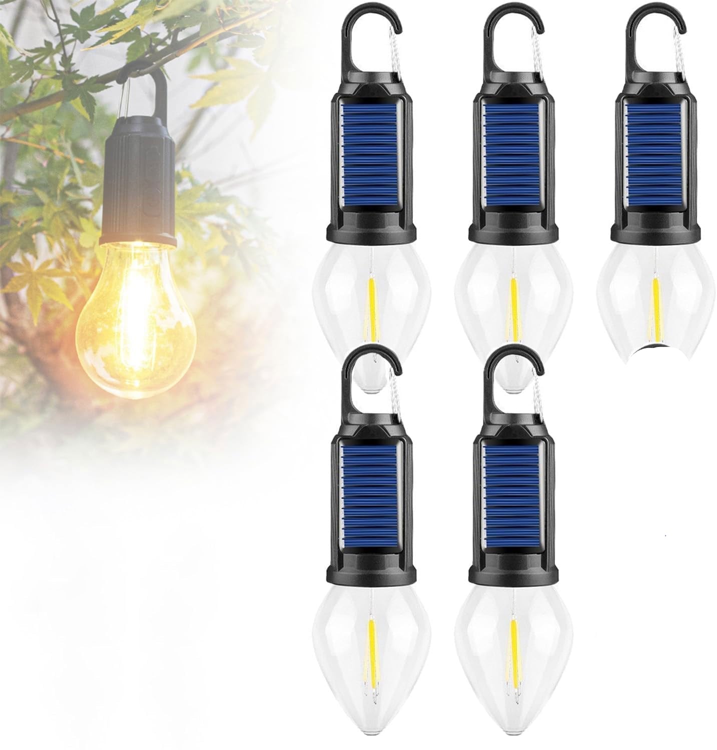 Zonne-energie tentverlichting, via USB oplaadbare LED-kampeerlantaarn