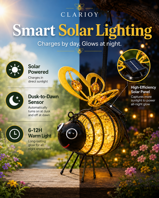 ⏰🔥LIMITED TIME 50% OFF!🔥50K+ SOLD!   🐝Outdoor Hanging Solar Bee Light - Perfect Gift For Plant Lovers Moms Or Literally Anyone Who Smiles❤️