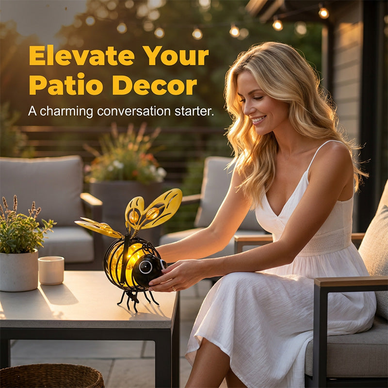 ⏰🔥LIMITED TIME 50% OFF!🔥50K+ SOLD!   🐝Outdoor Hanging Solar Bee Light - Perfect Gift For Plant Lovers Moms Or Literally Anyone Who Smiles❤️