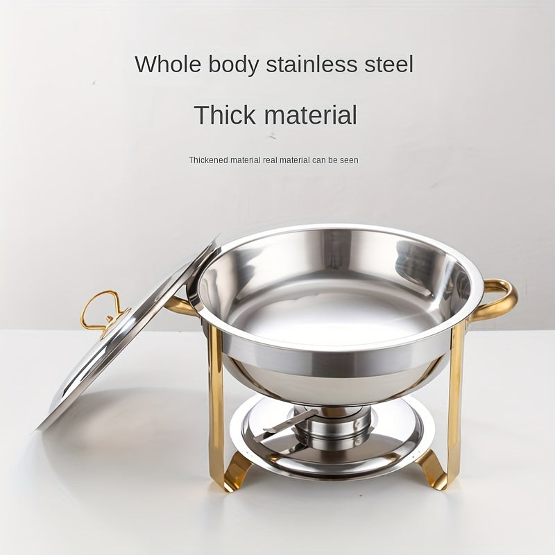 🍽️ LIMITED-TIME 50% OFF! ✨ Stainless Steel Chafing Dish Set – 5QT, Gold, Professional Buffet Warmer ⭐
