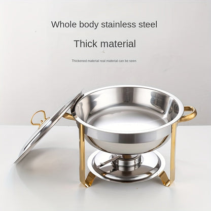 🍽️ LIMITED-TIME 50% OFF! ✨ Stainless Steel Chafing Dish Set – 5QT, Gold, Professional Buffet Warmer ⭐