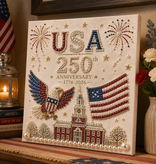 🔥LAST DAY 50% OFF - 🇺🇸 USA 250th Anniversary DIY Pearl Painting Kit ✨❤️🔥BUY 4 GET FREE SHIPPING