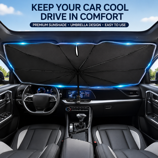 โ๏ธCar Sunshade โ Effective Heat Insulation, UV Block & Easy Foldable Auto Windshield Protector