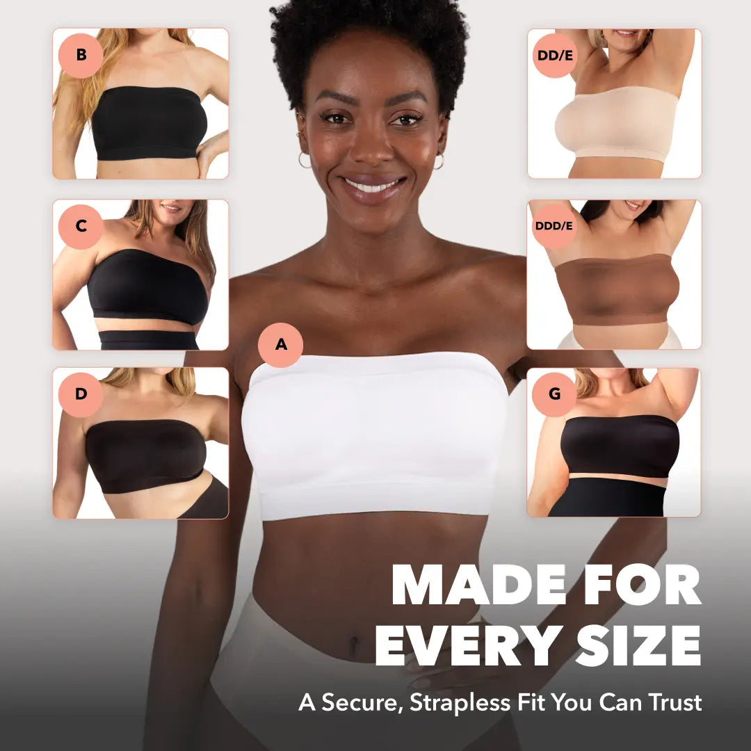 🔥Aurelle™ No-Slip Convertible Bandeau – 3-Way Wear, Wire-Free & Trusted by 50K+ Women👙🇬🇧1
