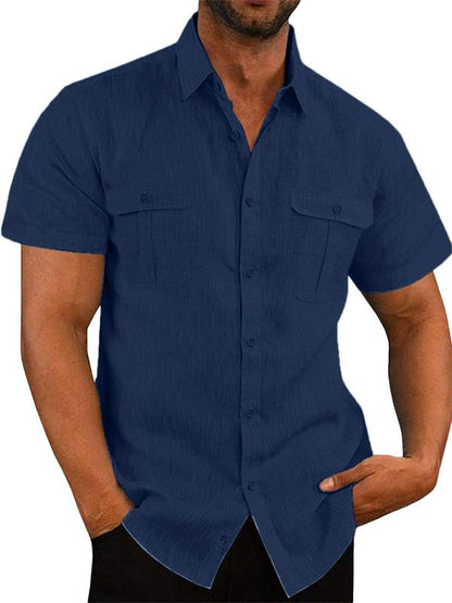 🌿✨ Men’s Cotton Linen Casual Shirt – Breathable Summer Style | 50% OFF + Buy 2 Free Shipping