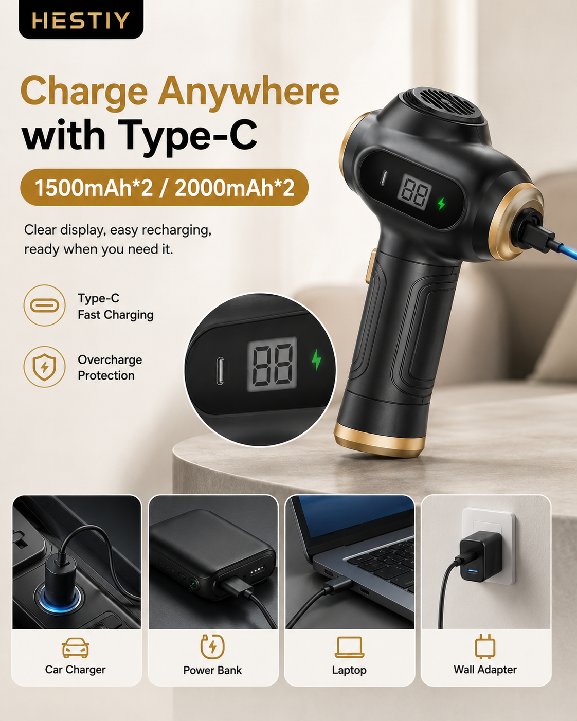 🚗🛡️ LIMITED-TIME 50% OFF! Cordless 4-in-1 Portable Car Vacuum Cleaner Set