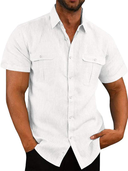 🌿✨ Men’s Cotton Linen Casual Shirt – Breathable Summer Style | 50% OFF + Buy 2 Free Shipping