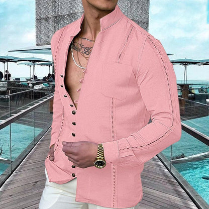 👕50% OFF NOW! 🌊 Men's Linen Button Up Summer Beach Shirt – Breathable, lightweight & relaxed fit – perfect for seaside vacations, BBQs or sunny days ☀️