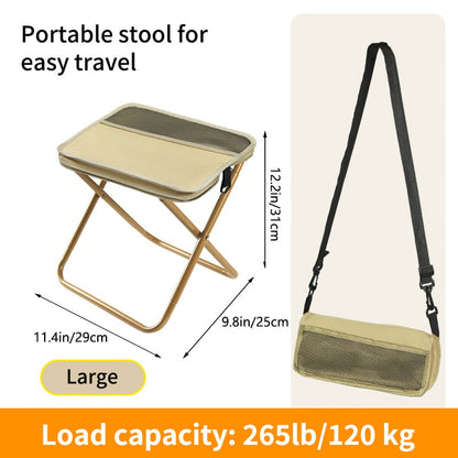 🌞Fris De Lente In Met 50% Korting!🔥Ultralicht Opvouwbaar Krukje (700g) | Slim Design met Geïntegreerde Draagtas | Draagt tot 120kg | Perfect voor Camping, Wandelen & Festivals