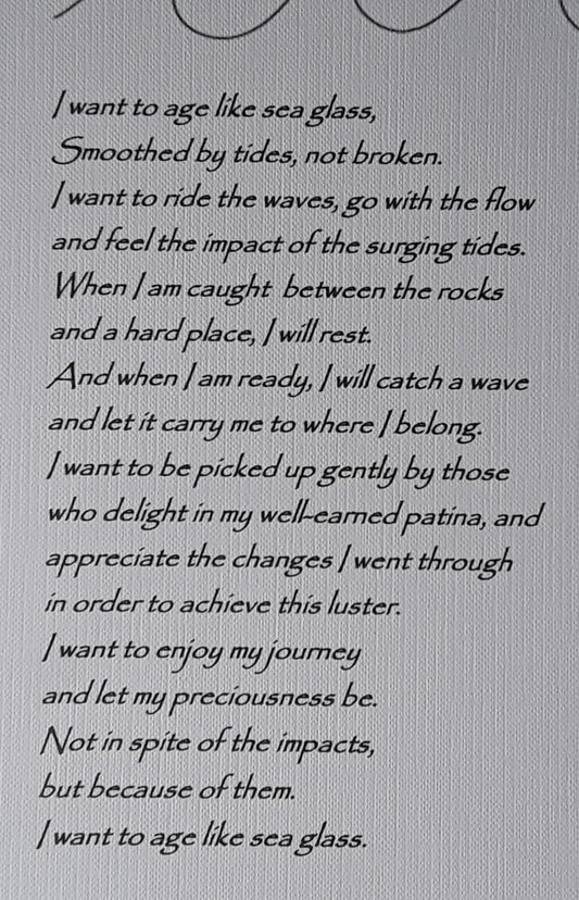 ❤️Handmade Large Sea Glass Poem