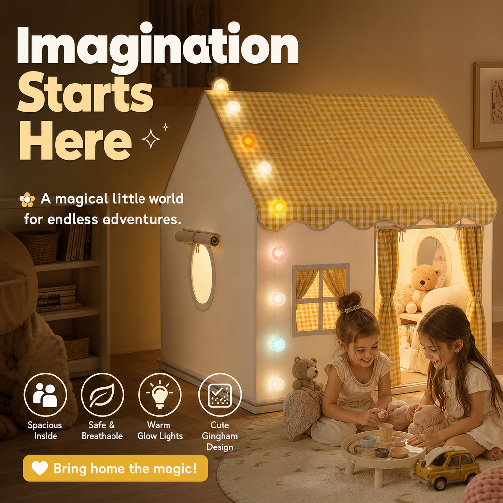 🏰 50% OFF NOW! ⏰ Children's Play Tent Castle – Spacious & easy to set up – Breathable fabric, perfect for indoor or outdoor fun – encourages imaginative play ✨🧸