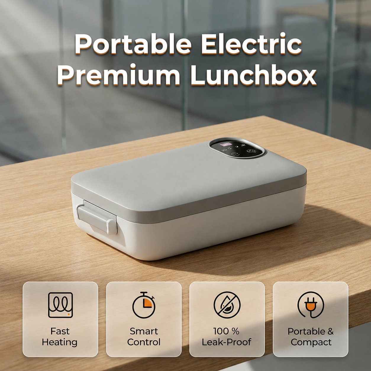 📢📢50% off now！🍱⚡ Portable electric lunch box with self-heating 🔋🌡️