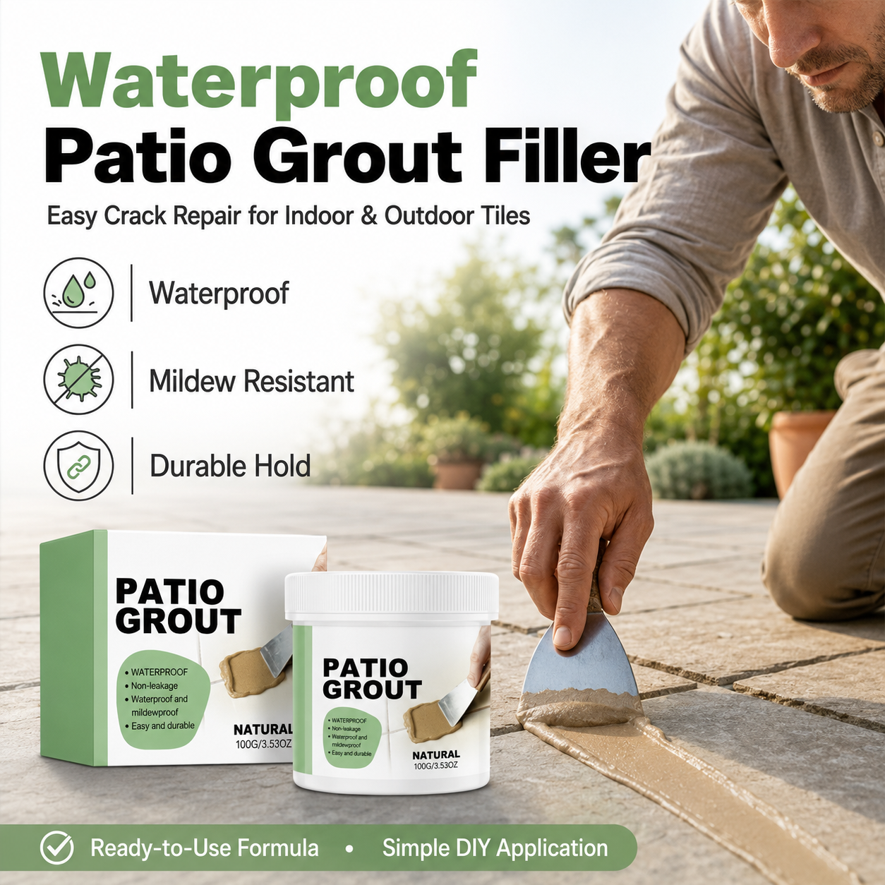 🏠 LIMITED-TIME 50% OFF! ✨ Waterproof Tile Grout Filler – Mildew-Proof, Easy DIY, Multi-Surface 🛠️
