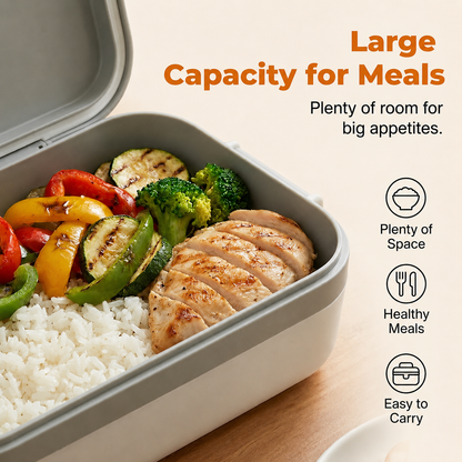 📢📢50% off now！🍱⚡ Portable electric lunch box with self-heating 🔋🌡️