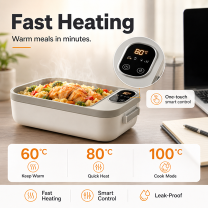 📢📢50% off now！🍱⚡ Portable electric lunch box with self-heating 🔋🌡️