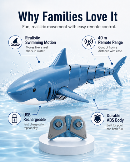 🦈 50% OFF NOW! 🥳 2.4G Remote-Controlled Shark – 50K+ SOLD! – Smooth swimming, rechargeable & durable – perfect for pool or bath – fun aquatic action 🌊