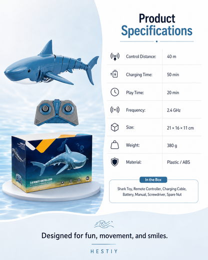 🦈 50% OFF NOW! 🥳 2.4G Remote-Controlled Shark – 50K+ SOLD! – Smooth swimming, rechargeable & durable – perfect for pool or bath – fun aquatic action 🌊