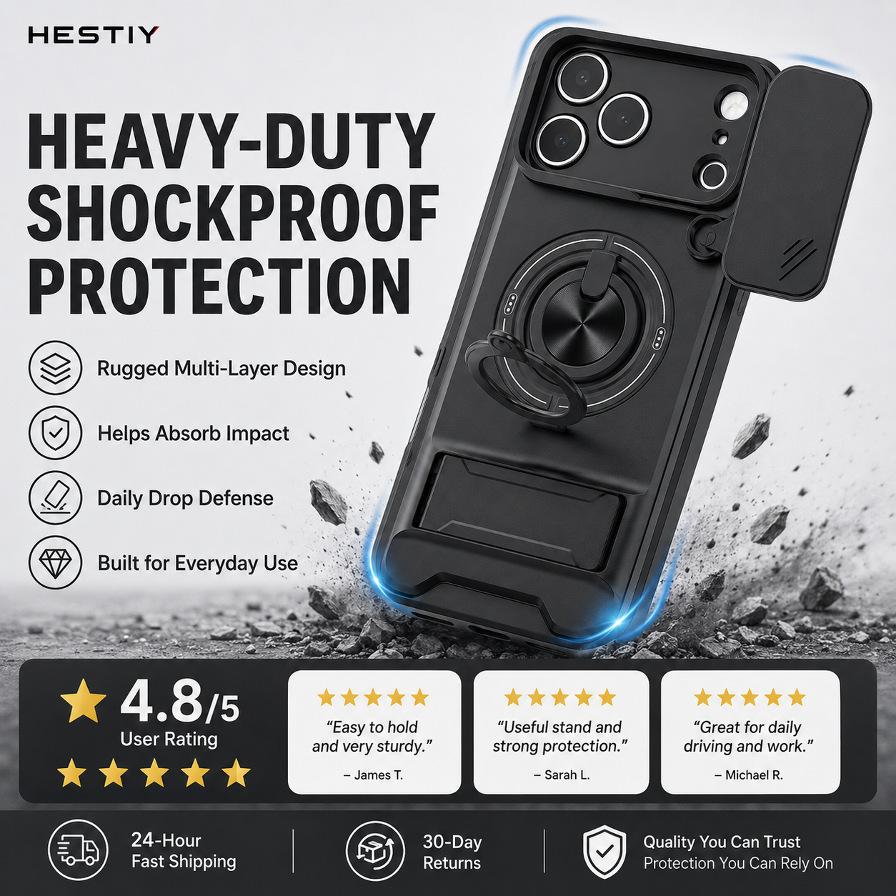 📱🛡️4-in-1 Protective Case with Camera Slider