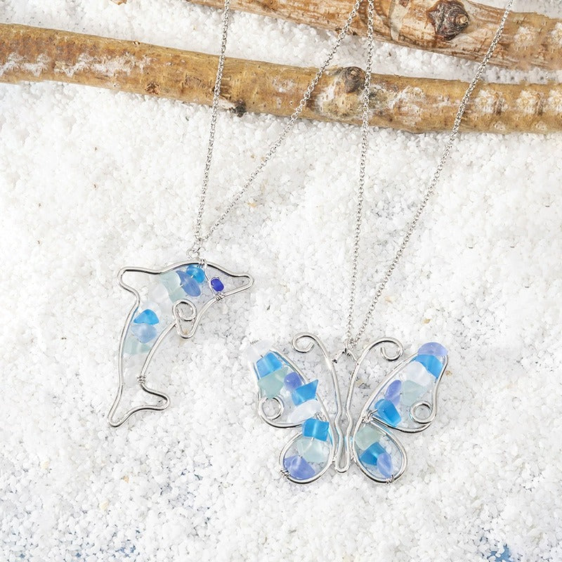 Colorful Sea Glass Necklaces