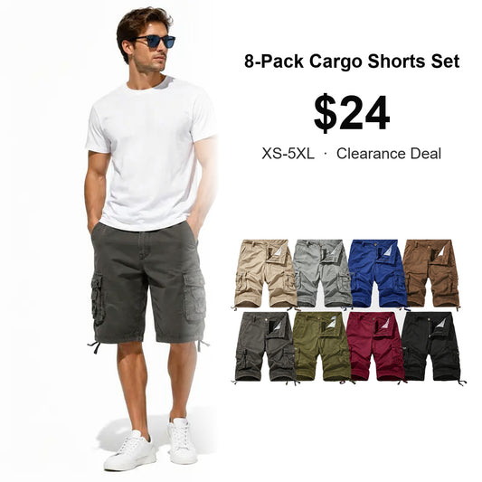 Men's Summer Loose Fit Cargo Shorts
