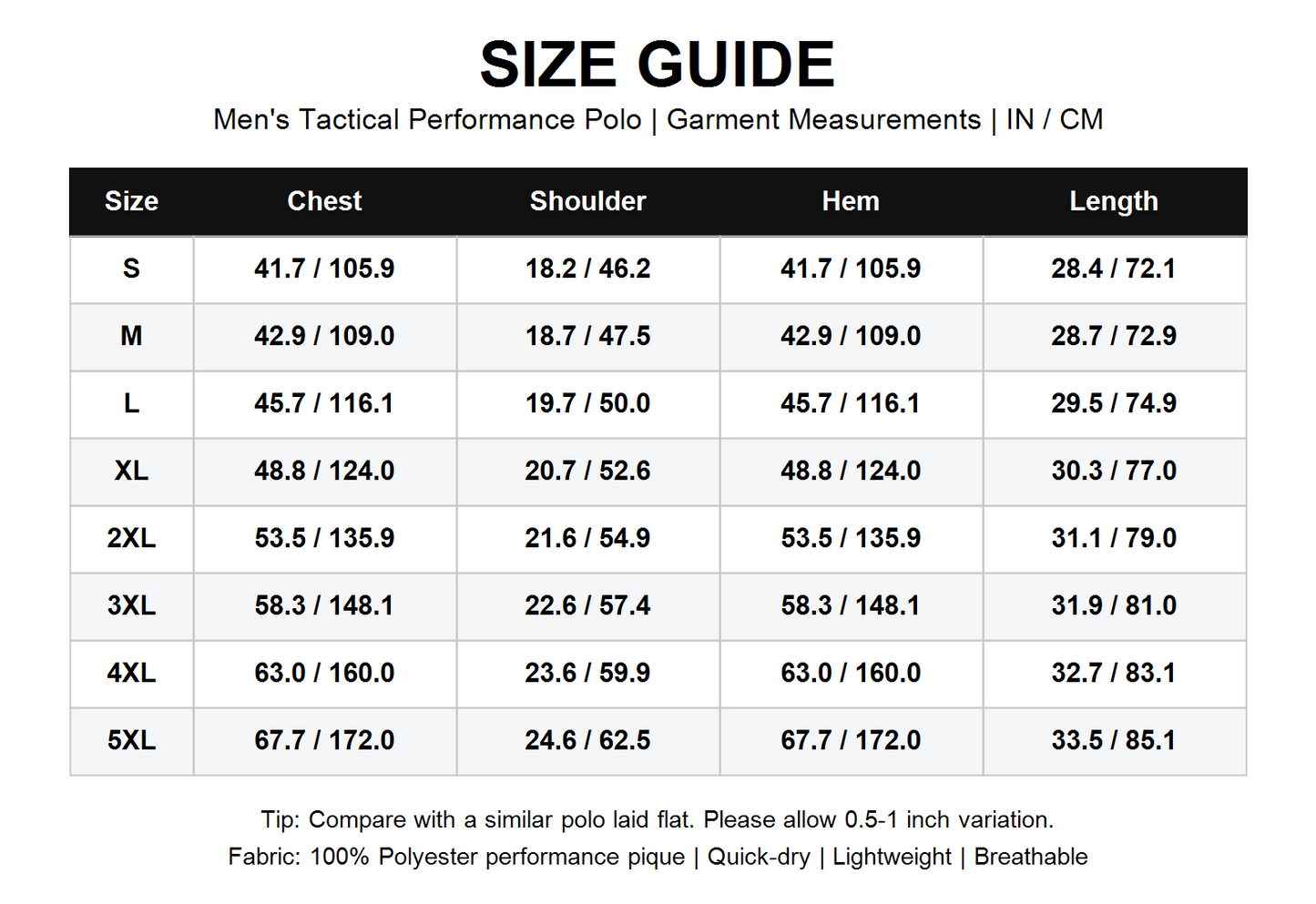 Men's Quick-Dry Tactical Performance Polo Shirts 7-Pack & 14-Pack Set - Short Sleeve Outdoor Work Shirts