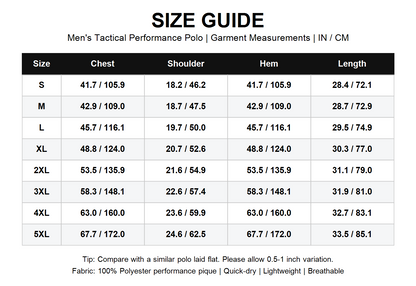 Men's Quick-Dry Tactical Performance Polo Shirts 7-Pack & 14-Pack Set - Short Sleeve Outdoor Work Shirts