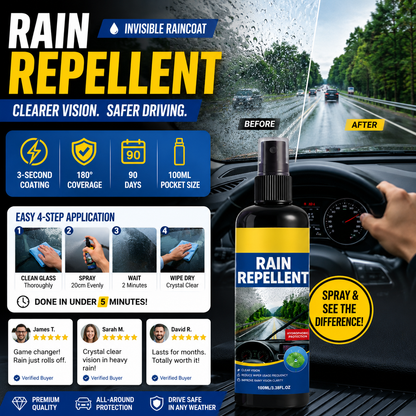 🚗Kristalheldere regenafstotende spray voor de voorruit