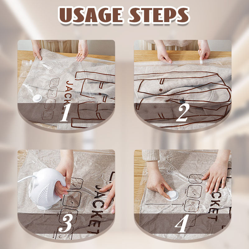 🎉 50% off!✨ Hanging vacuum bags with electric pump: save 75% more space and time!