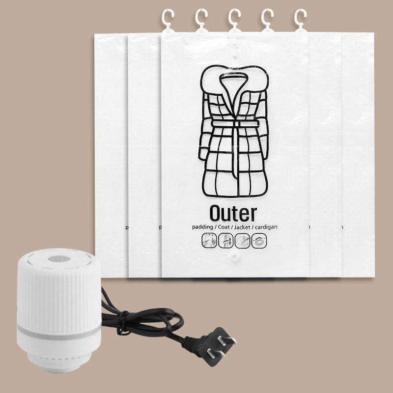 🎉 50% off!✨ Hanging vacuum bags with electric pump: save 75% more space and time!