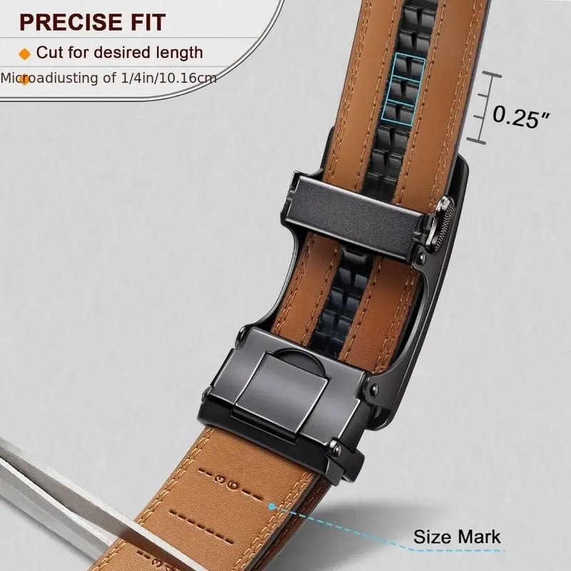 🎁 Leather Ratchet Belt With Adjustable Buckle💼