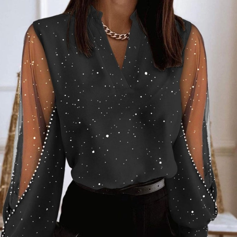 🌸50% OFF NOW! ✨V-Neck Breathable Sheer Long Sleeve Top