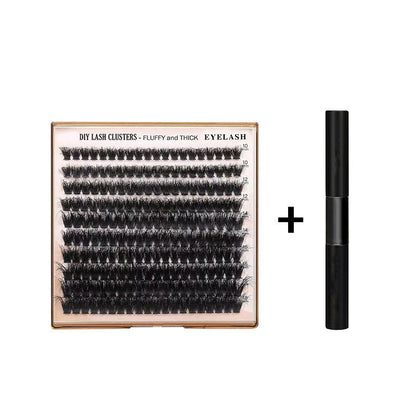 Pluizige DIY krullende wimperclusters