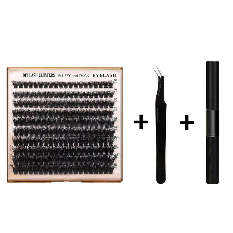Pluizige DIY krullende wimperclusters