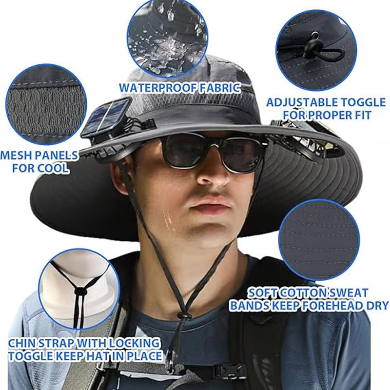 🎁Hot Sale 50%OFF💖         Ultralight Solar Fan Sun Hat