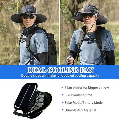 🎁Hot Sale 50%OFF💖         Ultralight Solar Fan Sun Hat