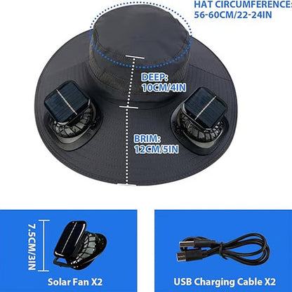 🎁Hot Sale 50%OFF💖         Ultralight Solar Fan Sun Hat