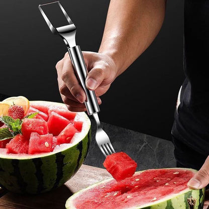 🔥 Koop 1 krijg 1 gratis🔥2-in-1 roestvrijstalen fruitsnijder met vork