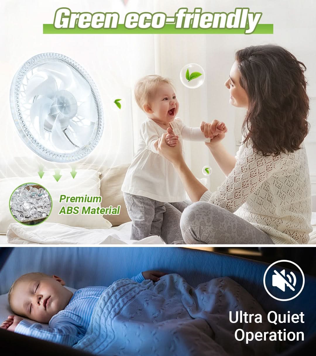 💡2-in-1 dimbare plafondventilatorlamp met afstandsbediening – stil, verstelbaar en ruimtebesparend