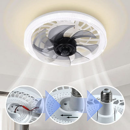 💡2-in-1 dimbare plafondventilatorlamp met afstandsbediening – stil, verstelbaar en ruimtebesparend
