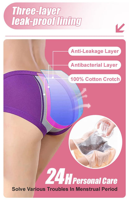 🔥Best Seller Buy 3 Get 2 Free🔥-2025 New Secure-Tech High-Rise Panties - Leakproof Protection ✨