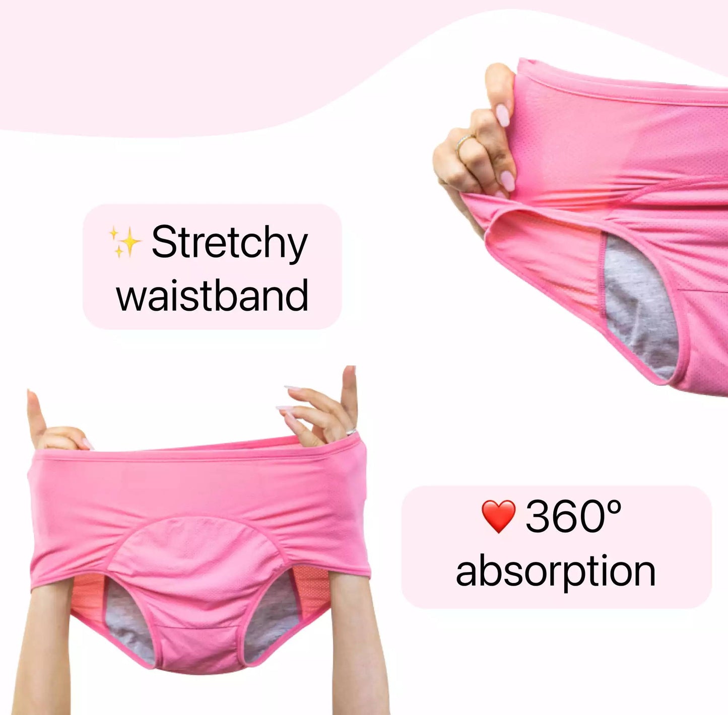 🔥Best Seller Buy 3 Get 2 Free🔥-2025 New Secure-Tech High-Rise Panties - Leakproof Protection ✨