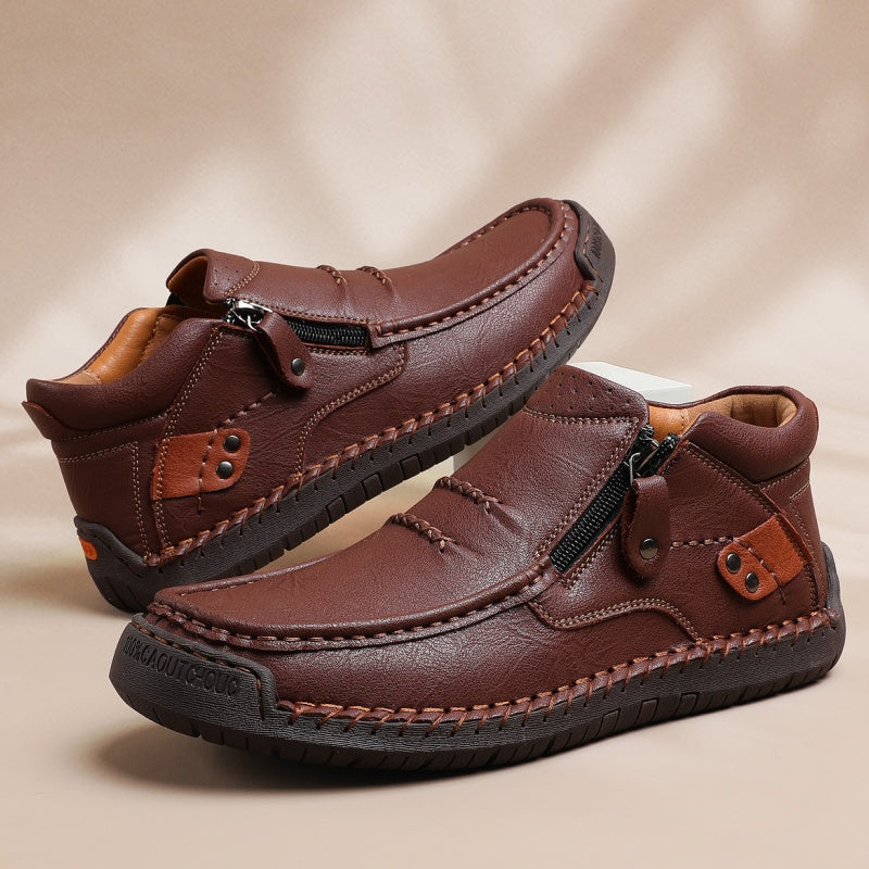 🔥2026 Hot Sale🌟Retro outdoor casual PU-schoenen voor heren