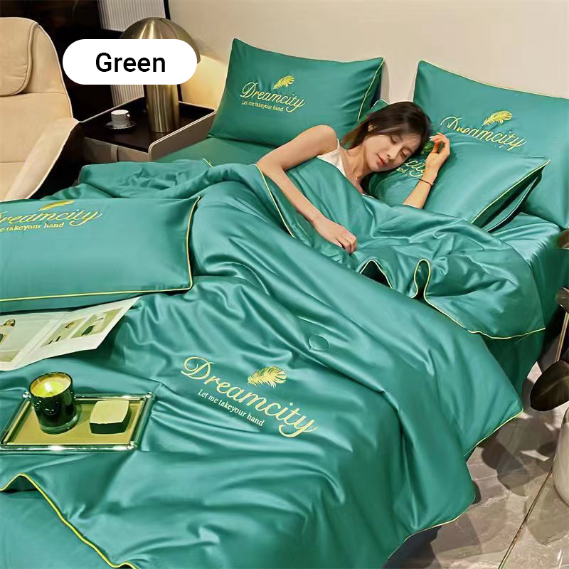 📢📢Last Day-50% OFF!!⏰Washable and cool four-piece bedding set🛏️