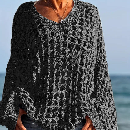 ☀️Summer Sale-50% OFF🌸 Women's Crochet Knit Top – Stylish Open-Knit, Relaxed Fit & Breathable ☀️